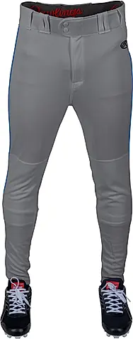 Rawlings Launch Tapered Pants Grey With Red Piping