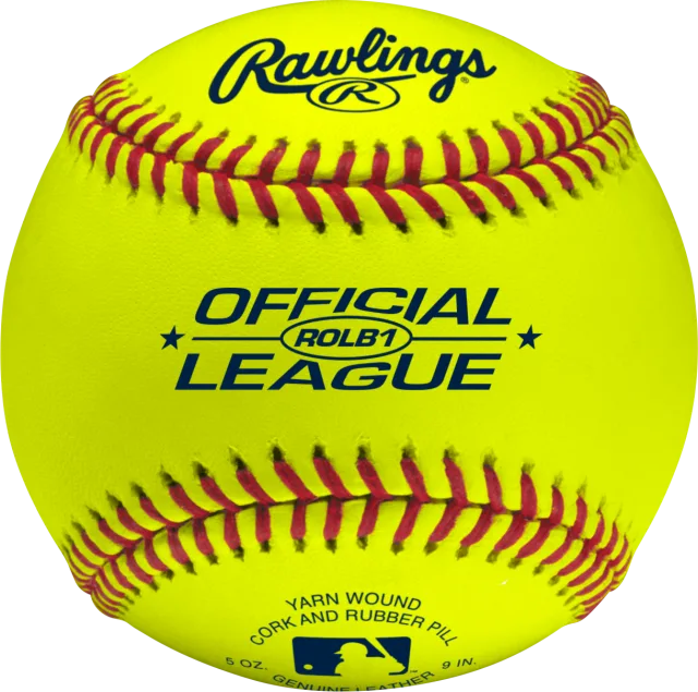 RAWLINGS LEAGUE GAME BALL - YELLOW COVER