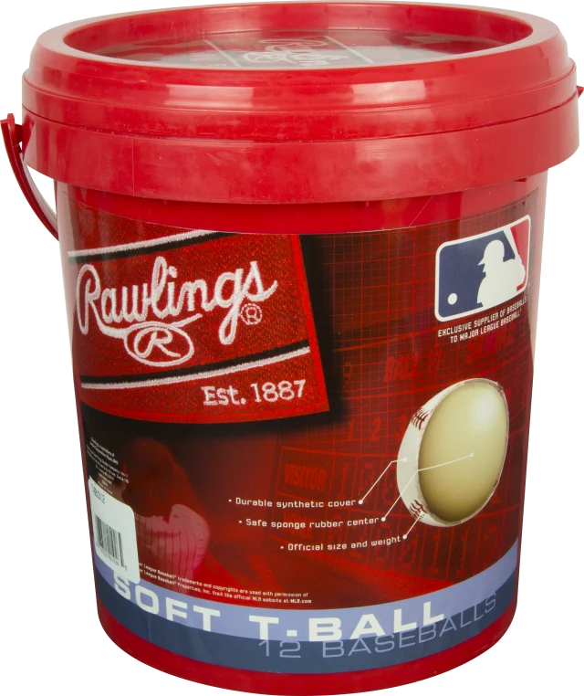 RAWLINGS 1 GALLON T-BALL-BUCKET COMBO - INCLUDES 12 TVB
