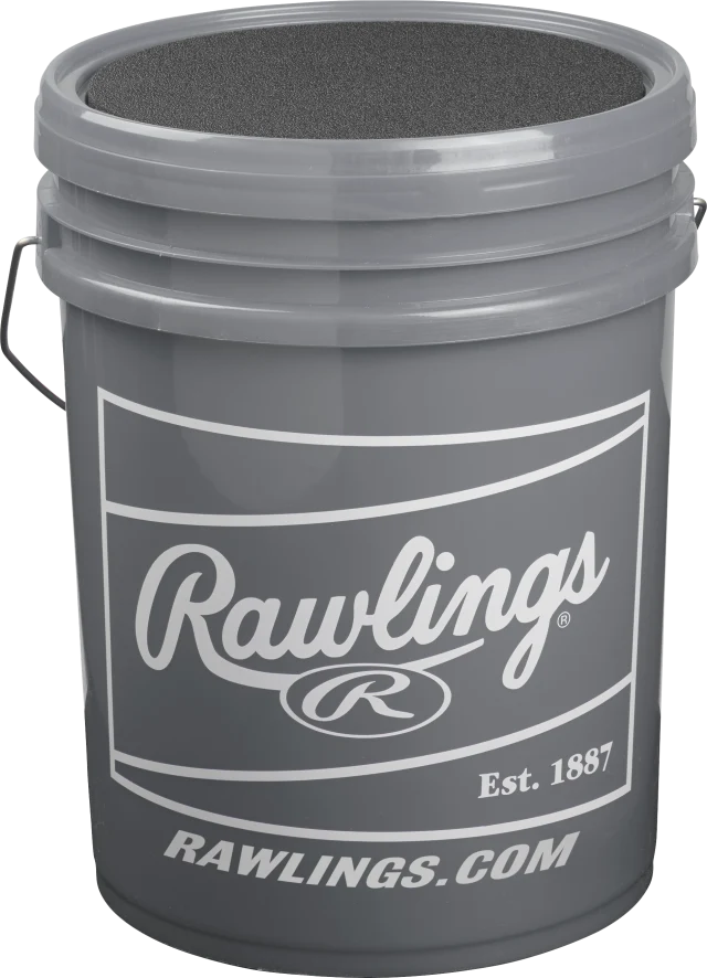 RAWLINGS 6 GALLON HIGH SCHOOL RAISED SEAM BALL-BUCKET COMBO - INCLUDES 24 R100-UP1