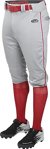 Rawlings Launch Knicker Pants Grey With Red Piping