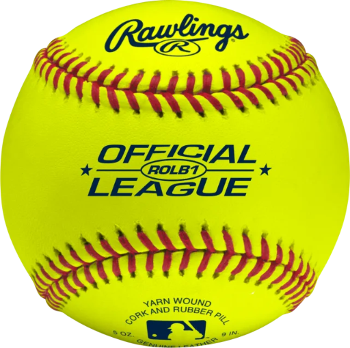 RAWLINGS LEAGUE GAME BALL - YELLOW COVER