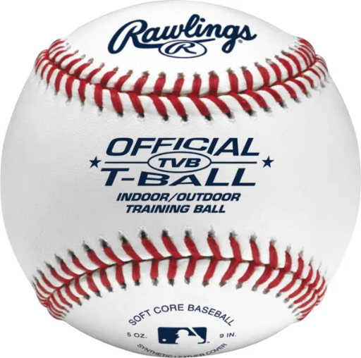 RAWLINGS 9-INCH SPONGE RUBBER T-BALL - TEAM PACK
