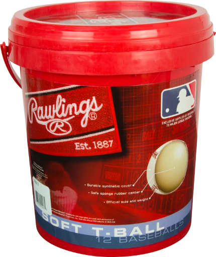 RAWLINGS 1 GALLON T-BALL-BUCKET COMBO - INCLUDES 12 TVB