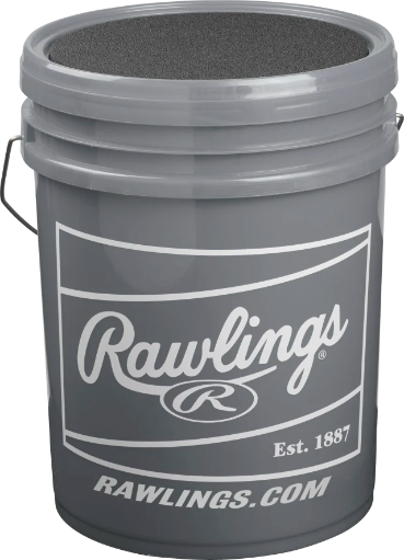 RAWLINGS 6 GALLON HIGH SCHOOL RAISED SEAM BALL-BUCKET COMBO - INCLUDES 24 R100-UP1